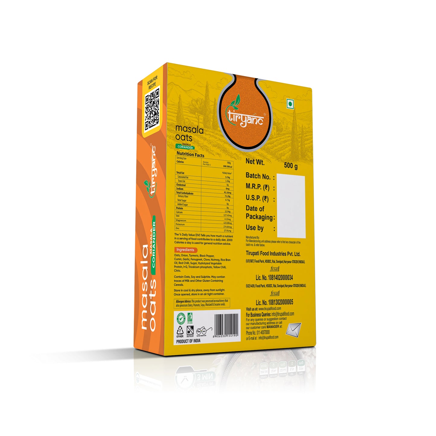 Masala Oats Back