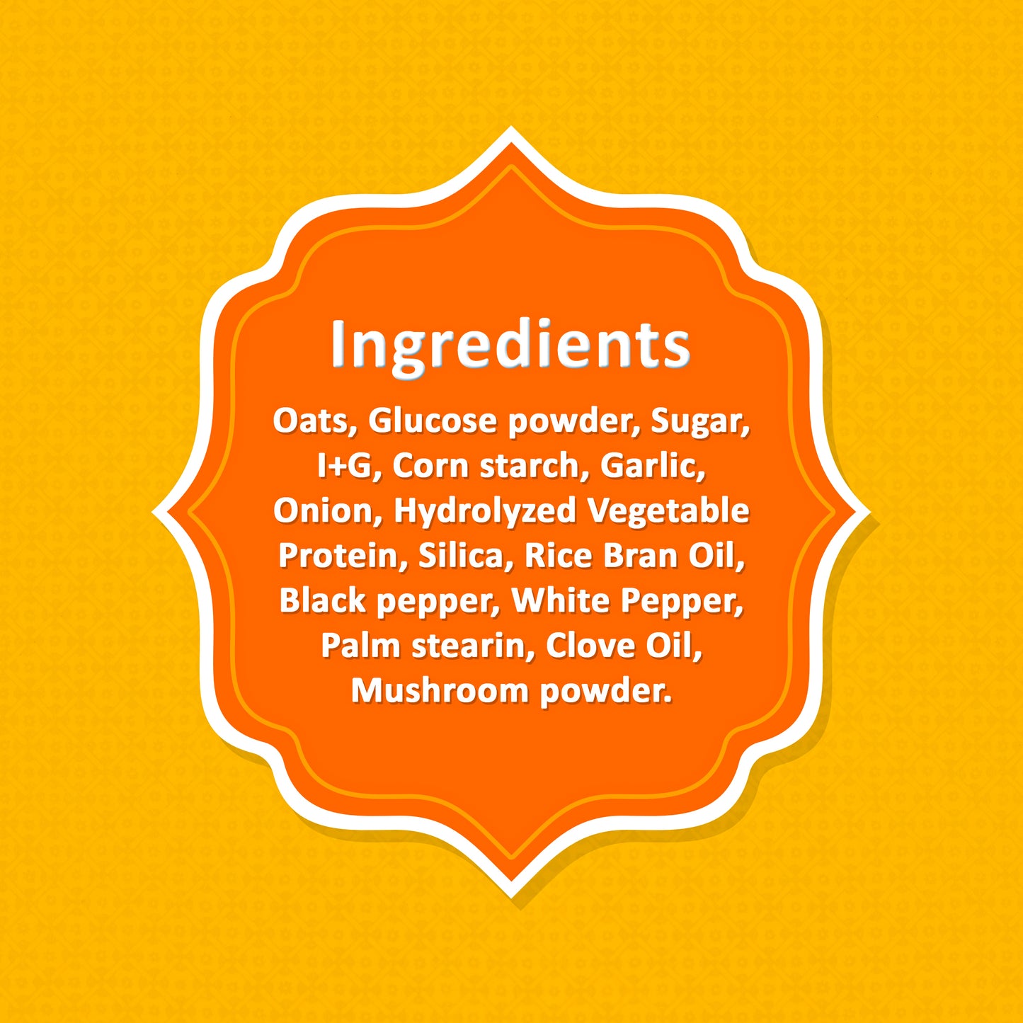 Mashroomi Oats Ingredients