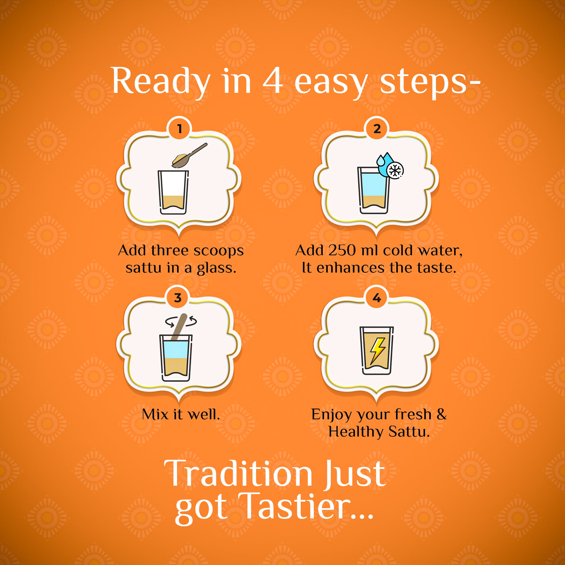Easy Steps to make Meetha Sattu Premix