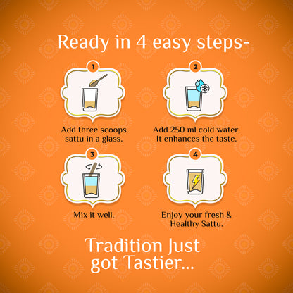 Easy Steps to make Meetha Sattu Premix