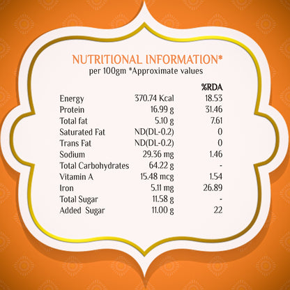 Moringa Meetha Sattu Nutritional Information