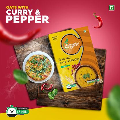 Oats with Curry & Pepper Ready in 3 min